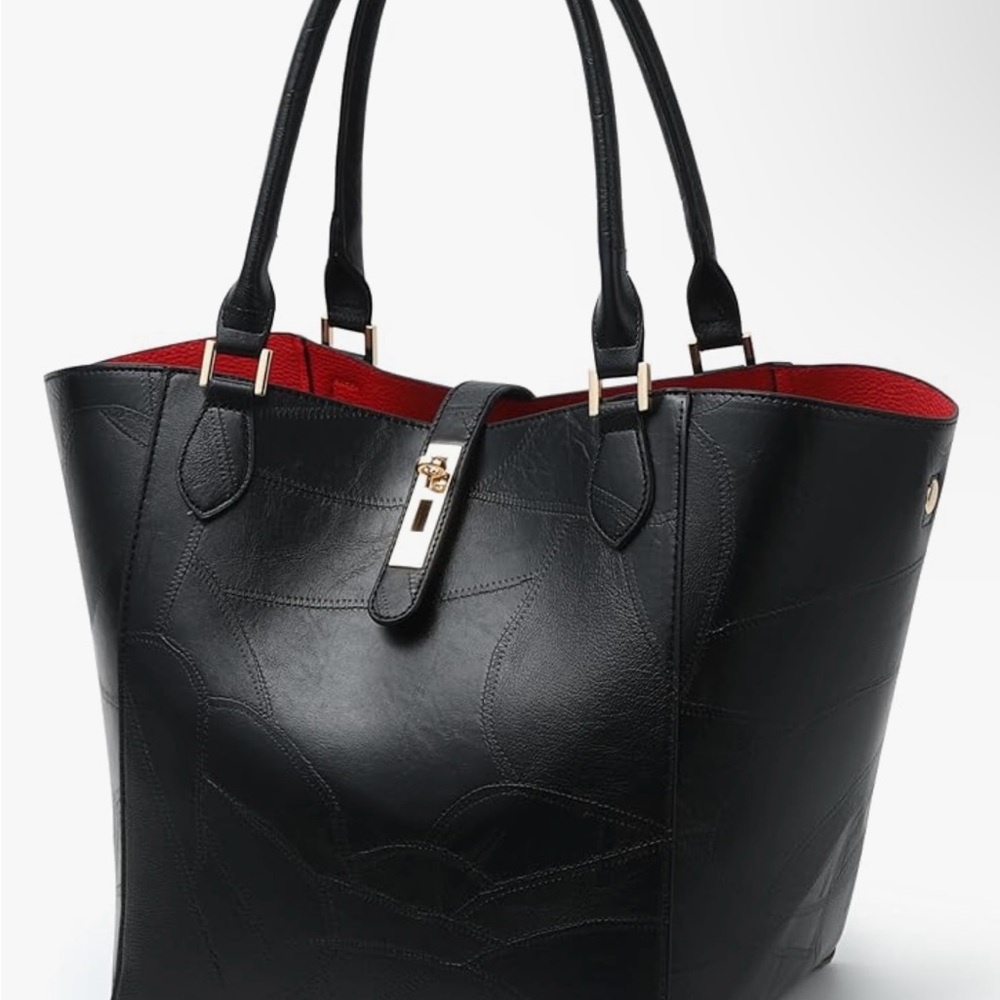 Elegant Black and Red Tote Bag!! Brand new!!